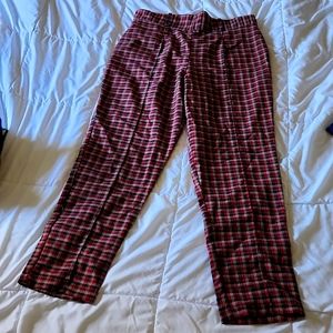 Laura byrnes 2x red gingham trousers